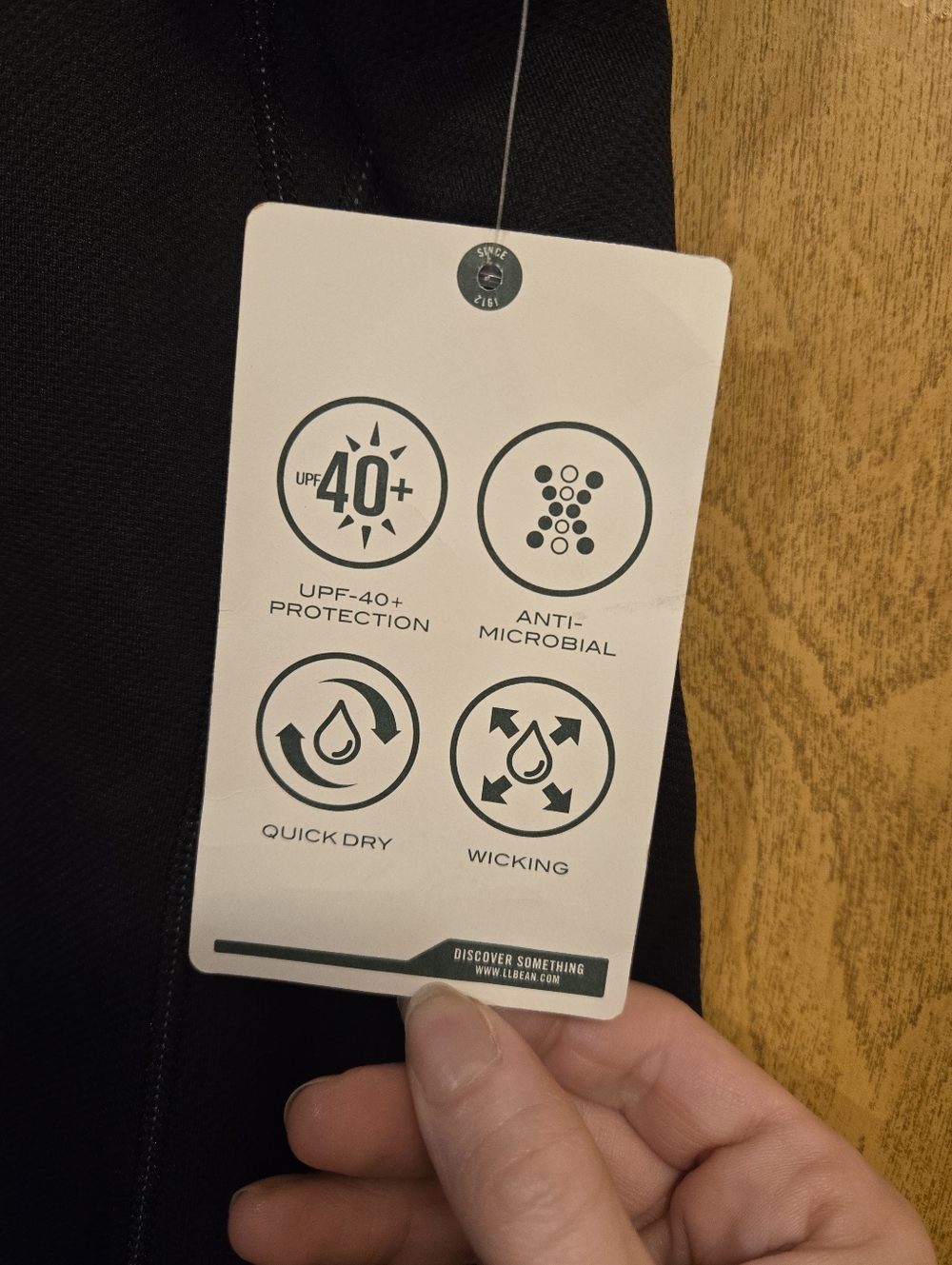 L.L. Bean Dri-fit Athletic Shirt Black Short Sleeve Size Womens Large - Picture 7 of 8